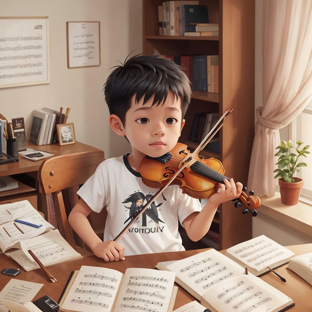 Max plays violin in Japan