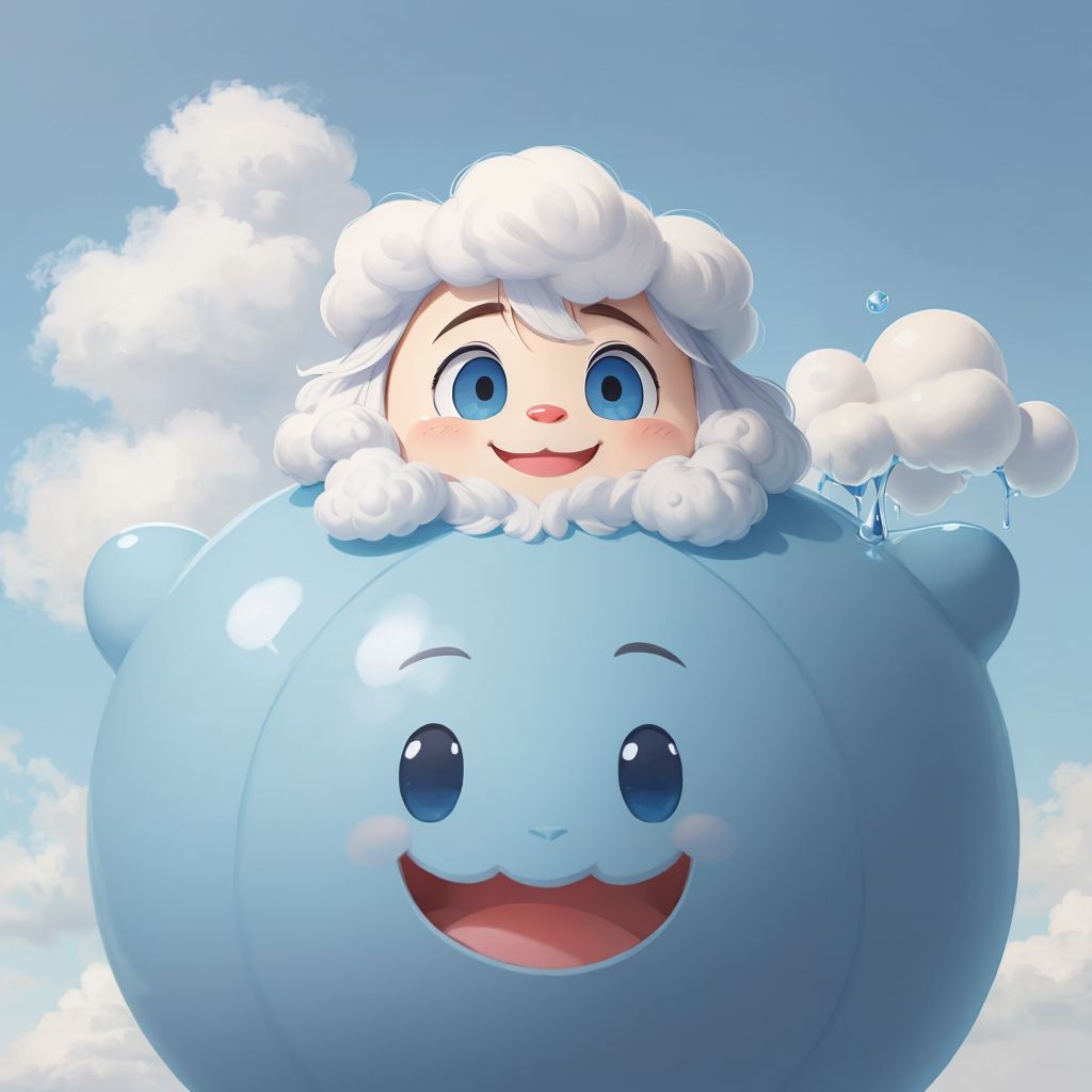 Puffy the Cloud and the Little Raindrop