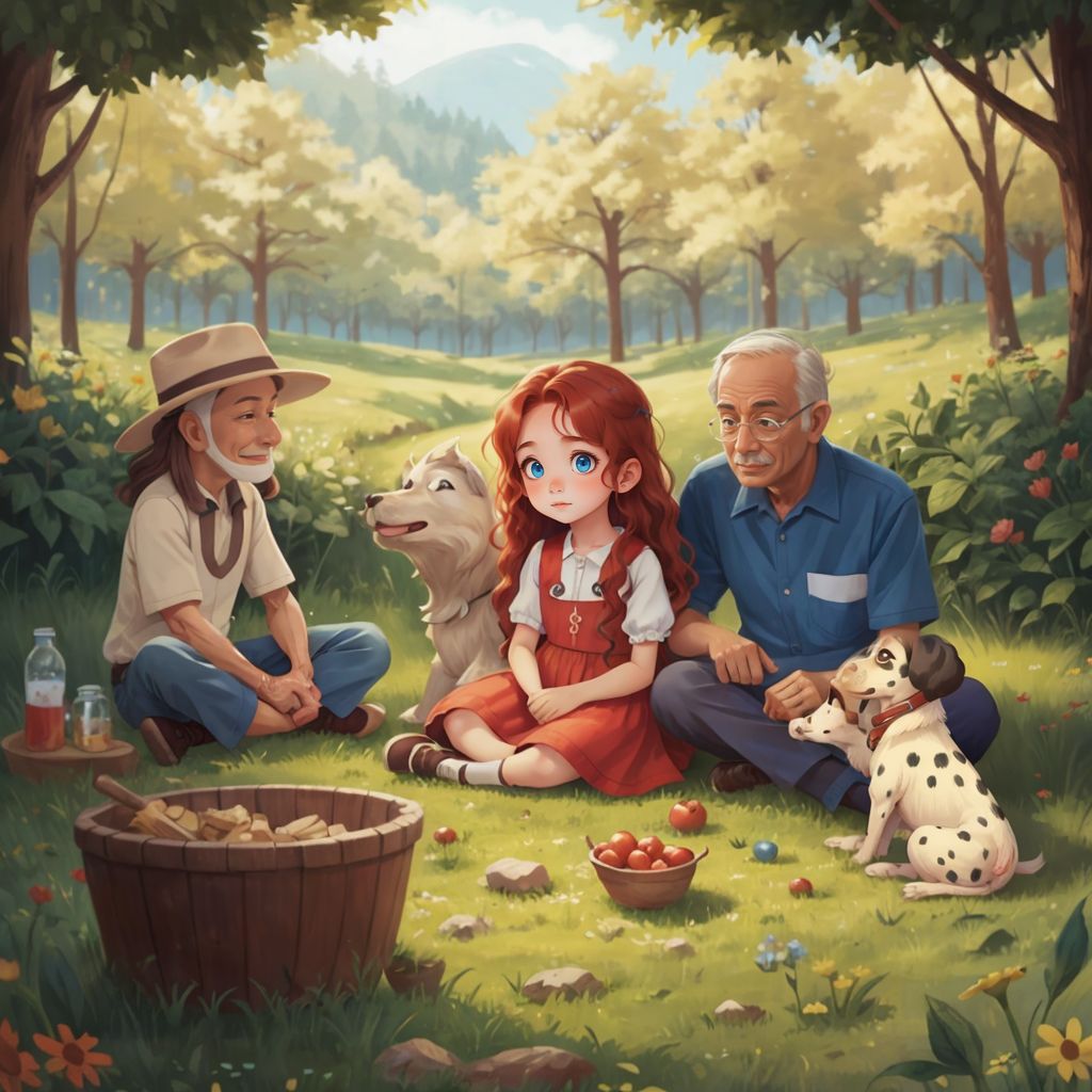 The pretty Teresa and her dog