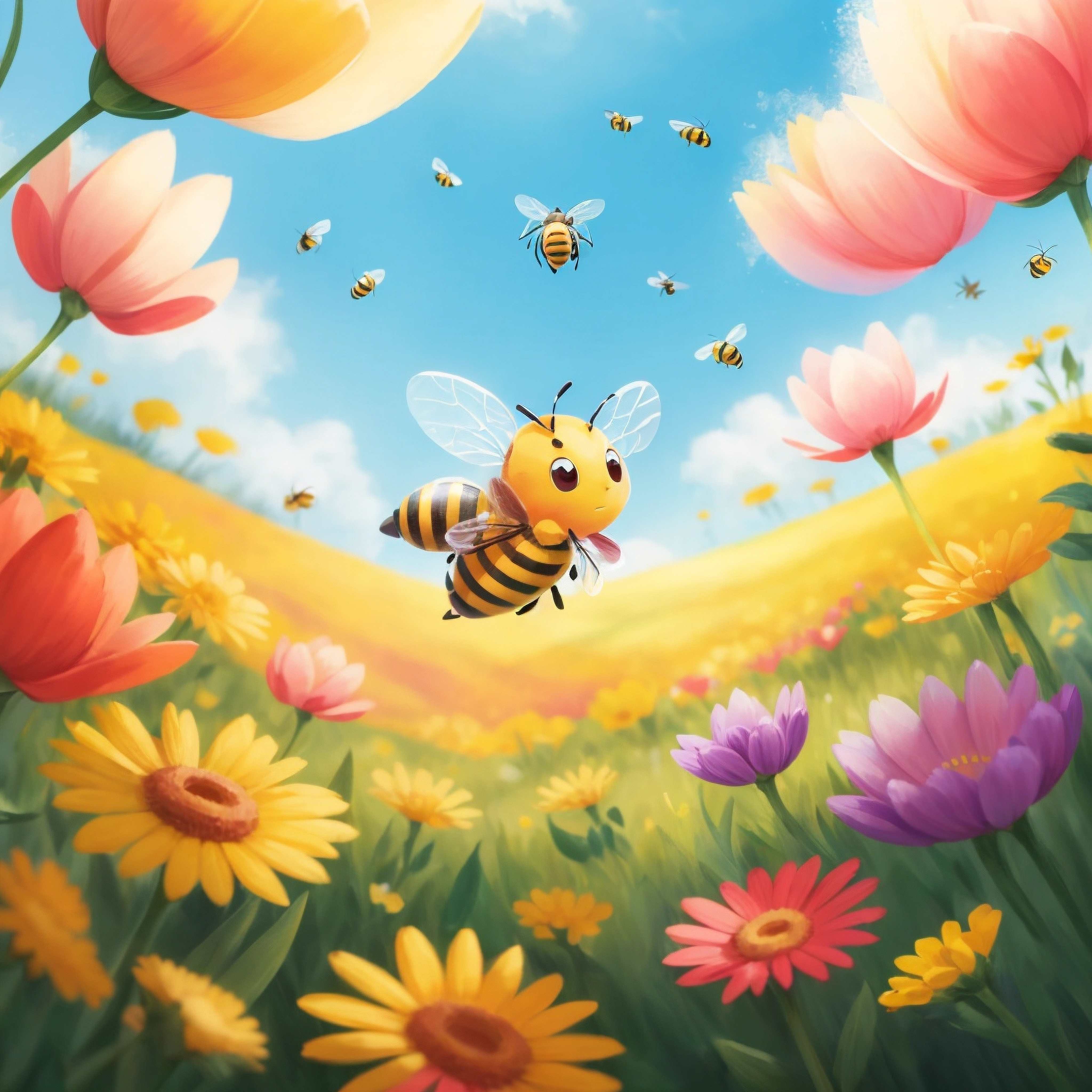 The Surprised Little Bee